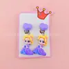 Nuevos Pendientes de Princesa de Dibujos Animados de Resina para Niños Sin Agujeros en las Orejas, Pendientes Colgantes para Niñas, Accesorios para Orejas de Bebé, Accesorios para Combinar con la Ropa