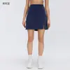 Falda Corta Deportiva Casual Simple para Mujer de Verano con Abertura Lateral de Cintura Alta Adelgazante Falda de Tenis Fitness D26050
