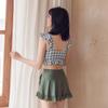 Bikini Estilo Japonés y Coreano Estilo Chanel 2023 Sexy Adelgazante Cintura Alta Cubre Vientre de Moda Deportiva Dividido Traje de Baño para Mujeres