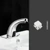 Grifo con sensor infrarrojo inteligente automático para lavabo doméstico, de un solo punto, frío/caliente y frío, dispositivo de lavado de manos, grifo a prueba de salpicaduras, cobre