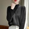 Suéter de mujer con cuello alto, suelto, de manga larga, para otoño e invierno.