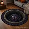 Alfombra Redonda de Felpa de Cristal para Piso, Trampa Visual 3D de Halloween, Alfombra con Ilusión de Espiral de Celebridad de Internet, Felpudo para Decoración de Festival en Sala de Estar