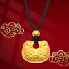 Nuevas Orejas de Gato oro Colgante Tuo oro arena de Vietnam gordito suerte candado de oro Xiangyun paz candado colgante collar venta al por mayor