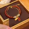 Nuevas Pulseras Longrui Chengxiang de Estilo Chino, Cuatro Piezas, Cuentas de Dragón de Estilo Antiguo, Pulseras de Pareja de Tendencia Nacional de Vidrio, Regalos