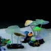 Aquário de água-viva simulação decoração de aquário rochas de água-viva fluorescentes paisagismo ornamentos de cogumelo folha de lótus água-viva falsa transparente