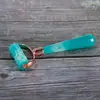 Rodillo Masajeador Facial de Cristal Rosa, Bola Rodante de Resina No de Jade, Palo de Masaje para Lifting y Firmeza de Ojos y Rostro