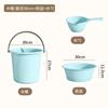 Cubo de Plástico para el Hogar con Tapa Cubo Portátil Cubo Extra Grande para la Lavandería Engrosado Cubo para Baño de Dormitorio Estudiantil Cubo de Almacenamiento de Agua