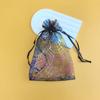 Bolsa de Malla con Bruja Calabaza Estampada en Oro con Cordón Bolsa de Malla para Regalo, Varios Diseños Bolsas para Empaquetar Dulces, Bolsas Vacías en Stock
