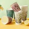 Tazas de Muestra Personalizadas de Fábrica para Té de Leche, Tazas para Bebidas Calientes de Café, Vasos de Empaque para Llevar de Tiendas de Té de Leche, Vasos de Papel Desechables para el Hogar