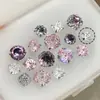 Brincos de Liga de Titânio com Zircônia Rosa para Piercing na Orelha, Studs para Cartilagem da Orelha, Brincos Deslumbrantes, Studs para Canal Auditivo, Não é Necessário Remover para Lavar ou Dormir, Acessórios para Orelha