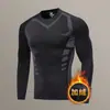 Traje de Running Otoño Invierno para Hombre Ropa Casual de Secado Rápido Ropa Deportiva Térmica Elástica Alta Entrenamiento Malla Base Ajustada Entrenamiento Fitness