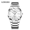 Reloj de cuarzo para hombre marca Longbo, reloj casual simple para pareja, reloj impermeable 83712