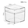 Caixa Quadrada Transparente de 5cm Caixa de Armazenamento para Mesa com Tampa, Caixa Transparente Criativa, Caixa Pequena de Acrílico Chanfrada Mais Vendida, em Estoque