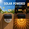 Nuevas luces solares para barandillas exteriores transfronterizas, luces para pasillos, luces para escalones de vallas y muros, luces de escalones coloridas para patios de villas