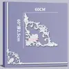 Tira de Borda para Parede de Fundo de TV com Flor de Canto Francês em Linha de PU Imitação de Gesso Tira Decorativa Teto Estilo Europeu Americano
