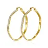 Material de Cobre, Pendientes de Contorno a la Moda Incrustados con Diamantes, Pendientes para Viajes Diarios, Compras y Citas, Pendientes de Venta Directa de Fábrica