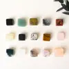 Bloque Crudo de Cristal Natural Forma Geométrica Cubo Piedra Suelta Maceta Acuario Piedra de Paisajismo Piedra para Vino Helado Gránulos Cuadrados