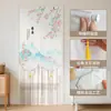 Nueva Cortina de Puerta de Aire Acondicionado Estilo Chino, Cortina Divisoria para Evitar la Fuga de Aire Frío, Pantalla de Privacidad de Cinta Mágica de Alta Gama sin Taladro, Cortina a Prueba de Mosquitos y Viento