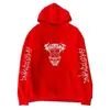 Rapper Popular Europeu e Americano Nova Moda Novo Produto Ghostemane Jaqueta Moletom com Capuz Estampada a Quente em Estoque