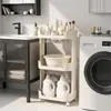 Carrito de almacenamiento móvil de múltiples capas para uso doméstico en sala de estar, dormitorio, cocina, con cajones, para bocadillos y juguetes, con ruedas y estantes
