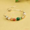 Pulsera de Jade Natural Birmano Grado A Aiyu con Cuentas de Calcedonia Verde Fábrica Venta al por Mayor Dropshipping S4040901