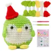 Paquete de Materiales para Crochet de Lana Set Muñeca de Peluche de Tejido Muñeca Tejida Muñeca de Ganchillo Tejido DIY