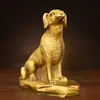 Perro de Dinero Perro de Cobre Adornos Perro de Latón del Zodiaco Hechos a Mano Soluciona la Escasez del Noroeste para Hacer Dinero y Mantener el Hogar Adornos Feng Shui