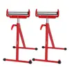 Soporte de rodillo plegable, altura ajustable, capacidad de carga resistente de 250 LB, marco de carpintería tipo descarga