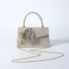 Bolso de mano personalizado estilo europeo y americano con incrustaciones de diamantes, diseño floral con incrustaciones de diamantes transfronterizo, súper popular para fiestas, bolso de noche cruzado para mujer