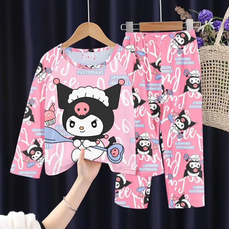 睡衣儿童长袖女童春秋季薄款2025新款夏款大童洋气女孩家居服