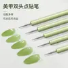 Caneta Pontilhada Dupla Face para Manicure Caneta Pontilhada Duplo Uso Salão de Unhas Gancho de Flor Borda Pegajosa Diamante Caneta de Terapia de Luz Conjunto Venda por Atacado de Fábrica
