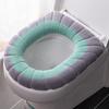 Funda de inodoro, cojín para inodoro, para el hogar, de invierno, gruesa, cálida, portátil, lavable, con anillo