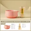 Tigela de Matcha Estilo Japonês com Listras Azuis do Fabricante, Suporte de Batedor de Chá de Cerâmica, Conjunto de Presente para Ferramentas de Matcha, Pincel de Mistura, 100 Dentes