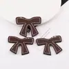 Corazón Girly Cableado Estéreo Cuero PU Lazo DIY Colgante para Bolso Hecho a Mano Materiales Decorativos Accesorios Pequeños