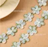 Encaje bordado de flor de ciruelo de color soluble en agua de 2.5CM, hilo teñido en degradado, accesorios para ropa, joyería, accesorios para collares y pendientes al por mayor