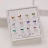 Pendientes de Resina de Mariposa de Cristal Brillante Pendientes Dulces Versátil Set Sencillo Puesto de Mercado Nocturno Suministro al por Mayor