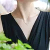 Nuevo Collar de Plata de Alta Venta, Cadena para Clavícula con Estrellas Incrustadas de Piedras, Joyería de Plata Estilo Coreano Linda y Dulce, Regalo de Cumpleaños