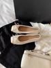 Estilo Influenciador da Internet Sapatos Femininos Huizhou Verão 2025 Estilo Francês Sapatos Confortáveis Sapatos Baixos com Solado Grosso Aumentadores de Altura Bico Quadrado para Mulheres