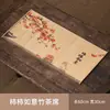 Esterilla de Té Tejida de Bambú, Paño de Té de Bambú, Juego de Caminos de Mesa Aislantes de Calor de Estilo Japonés de Alta Gama, Mantel de Estilo Chino Nuevo, Retro Inspirado en el Zen