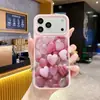 Capa de celular Lazada mais vendida, formato de coração de pedra sonhador, amigável à pele para iPhone 17, capa de silicone líquido Apple 16