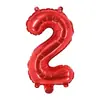Set de Cumpleaños con Globos de Letras Rojas de 16 pulgadas, Ajuste Delgado, Forma Corporal, Monograma Personalizado, Globo de Papel de Aluminio Inflable