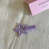 Horquilla Metálica Estrella Color Caramelo para Mujer Flequillo Lateral Delantero Dulce Horquilla Cabello Roto Adorno para el Cabello Pico de Pato Accesorios para el Cabello Clip