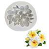 Molde de Silicone Flor Gardênia Frangipani Molde de Gesso para Aromaterapia Molde para Bolo de Chocolate Fondant