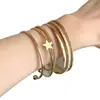 Pulsera Apilable de Múltiples Capas con Estrella Dorada Vintage Y2K Milenial Pulsera de Personalidad Hot Girl Diseño de Moda Accesorio Versátil para la Mano