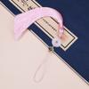 Franja com Tassel de Onda Estilo Palaciano Artesanato DIY Feito à Mão Broche Hanfu com Tassel Pingente de Leque Acessórios para Penteado