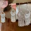 Triângulo étnico Brincos de água Novo estilo chinês High-end Ear Drop Niche Antique Personalidade Design Criativo Sense Brincos