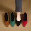 Comercio Electrónico Transfronterizo Tallas Grandes Otoño 2026 Nuevo Estilo Calzado de Mujer Estilo Coreano de Terciopelo con Suela Plana Mocasines de Boca Baja con Suela Plana para Mujer