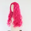 Peluca de Venta Caliente Transfronteriza Cosplay Peluca de Anime Raya Libre Rojo Rosa Universal Larga Rizada Ola Grande Fibra Química Cubrecabezas