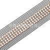 Strass de Rede Quente de Venda Transfronteiriça 3mm Strass de Garra de Verso Plano de 4 Fileiras para Chapéus, Acessórios de Vestuário, Vestidos de Noiva DIY, Ombro com Código de Barras