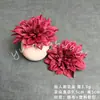 Flor artificial cabeza de flor de dalia para decoración de escena de boda materiales de bricolaje, adorno decorativo de paisajismo de flor falsa de dalia